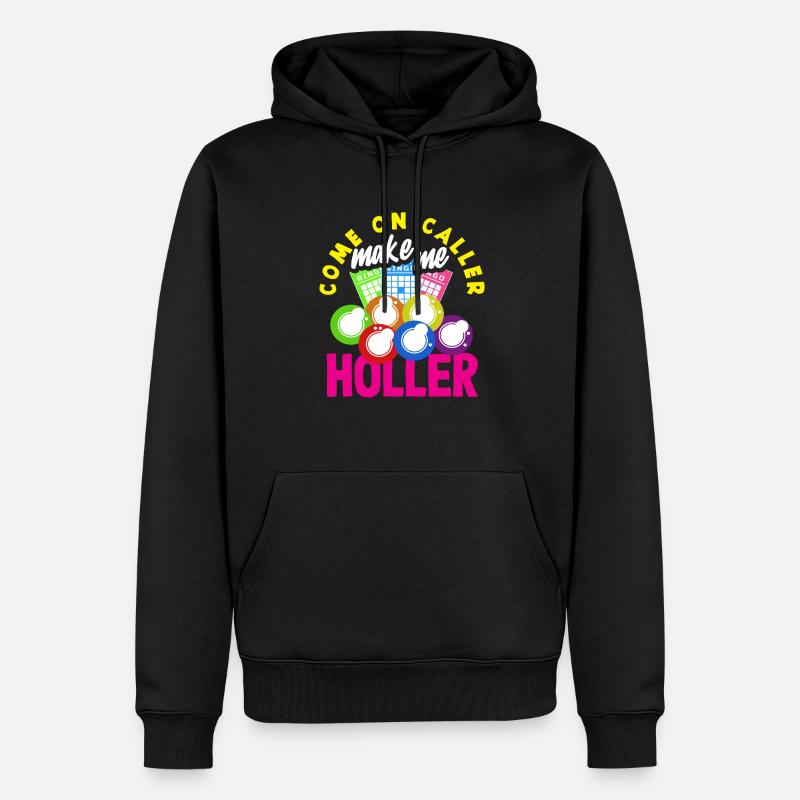 Joueurs de bingo Venez m’appeler - Sweat à capuche Premium bio Homme - noir