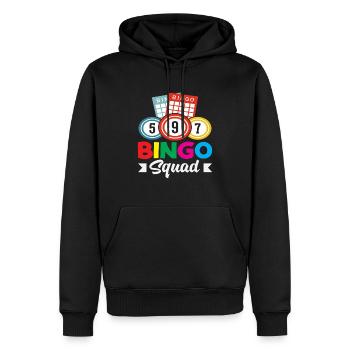 Bingo Squad pour les vrais joueurs de bingo - Sweat à capuche Premium bio Homme - noir - Devant - Nico (187cm)