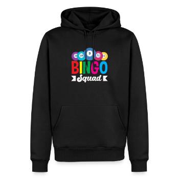 Bingo Squad pour les joueurs de bingo - Sweat à capuche Premium bio Homme - noir - Devant - Nico (187cm)