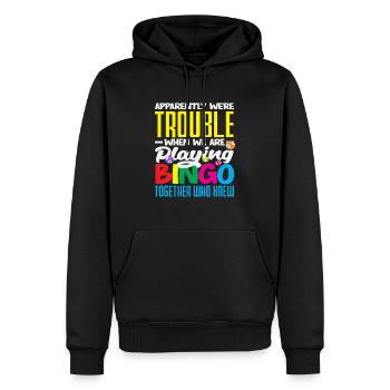 Bingo Spieler Spaß Wenn Wir Bingo Spielen - Männer Premium Bio Hoodie - Schwarz - Vorne - Nico (187cm)