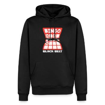 Bingo Ceinture noire pour joueurs de bingo - Sweat à capuche Premium bio Homme - noir - Devant - Nico (187cm)
