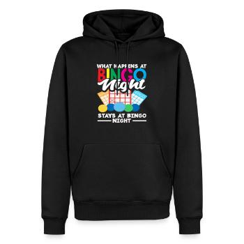Bingo Night Players Ce qui reste avec le bingo - Sweat à capuche Premium bio Homme - noir - Devant - Nico (187cm)