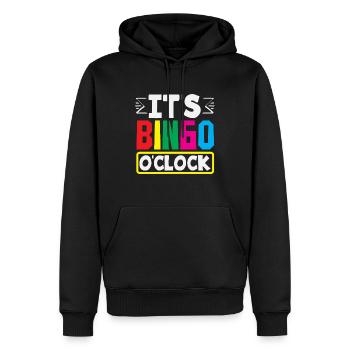 C’est l’heure du bingo pour les joueurs de bingo - Sweat à capuche Premium bio Homme - noir - Devant - Nico (187cm)
