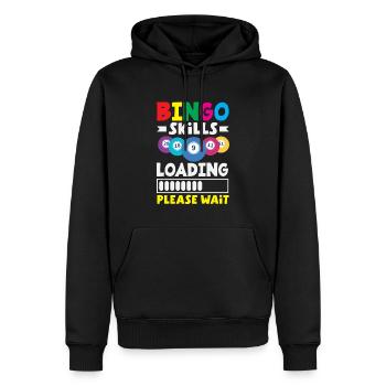 Bingo Skills Laden Bitte Warten Humor - Männer Premium Bio Hoodie - Schwarz - Vorne - Nico (187cm)