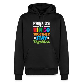 Freunde Die Bingo Spielen Bleiben Zusammen - Männer Premium Bio Hoodie - Schwarz - Vorne - Nico (187cm)