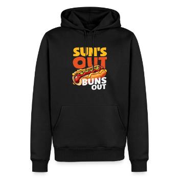 Amateurs de hot-dogs Sun Out Buns Out - Sweat à capuche Premium bio Homme - noir - Devant - Nico (187cm)