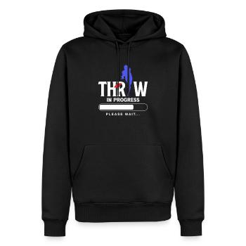 Cornhole Lover Throw in Work - Men’s Premium Organic Hoodie - black - Front - Nico (187cm)