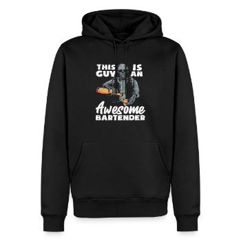 Dieser Typ Ist Ein Toller Barkeeper - Männer Premium Bio Hoodie - Schwarz - Vorne - Nico (187cm)