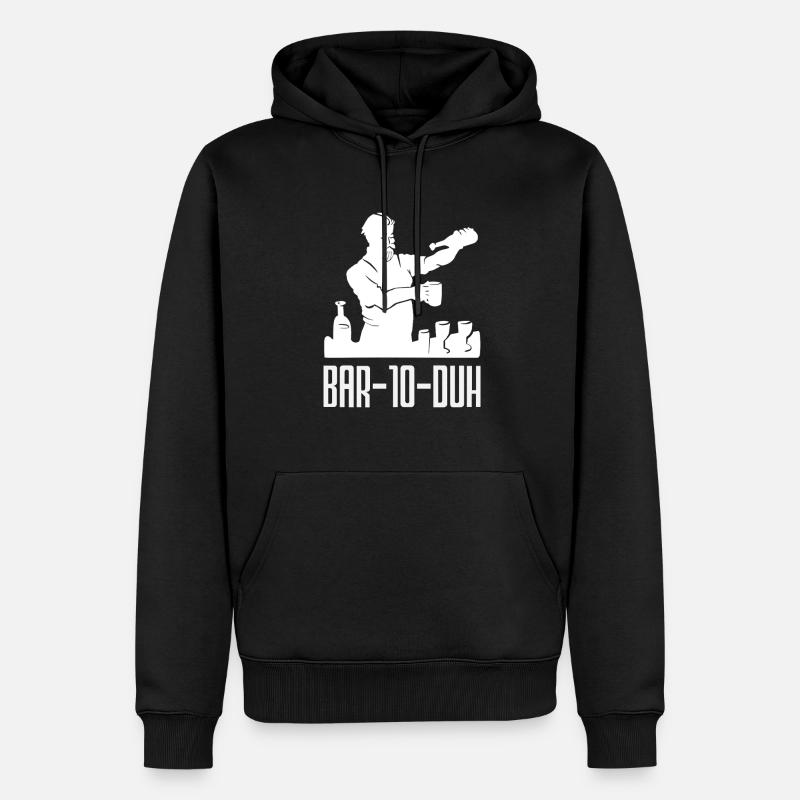 Barman Bar-10-Duh Créations Magistrales - Sweat à capuche Premium bio Homme - noir