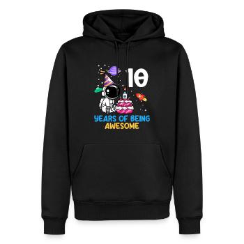 10 Jahre Voller Großartigkeit Feiern - Männer Premium Bio Hoodie - Schwarz - Vorne - Nico (187cm)