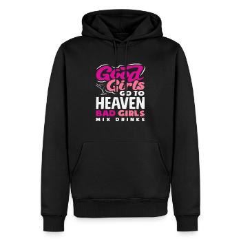 Good Girls Heaven Bad Girls Barmans - Sweat à capuche Premium bio Homme - noir - Devant - Nico (187cm)