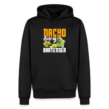 Nacho Average Bartender Saying Design - Sweat à capuche Premium bio Homme - noir - Devant - Nico (187cm)
