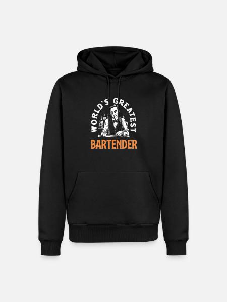 Weltbester Barkeeper Kunstwerk - Männer Premium Bio Hoodie - Schwarz