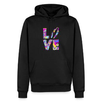 L’amour pour les barmans avec le design shaker - Sweat à capuche Premium bio Homme - noir - Devant - Nico (187cm)