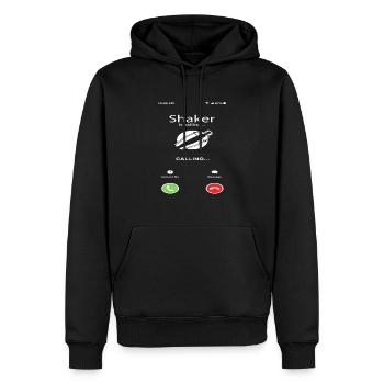 Shaker Ruft An Lustiger Barkeeper Spruch - Männer Premium Bio Hoodie - Schwarz - Vorne - Nico (187cm)