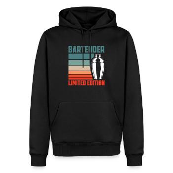 Bartender Limited Edition - Men’s Premium Organic Hoodie - black - Front - Nico (187cm)