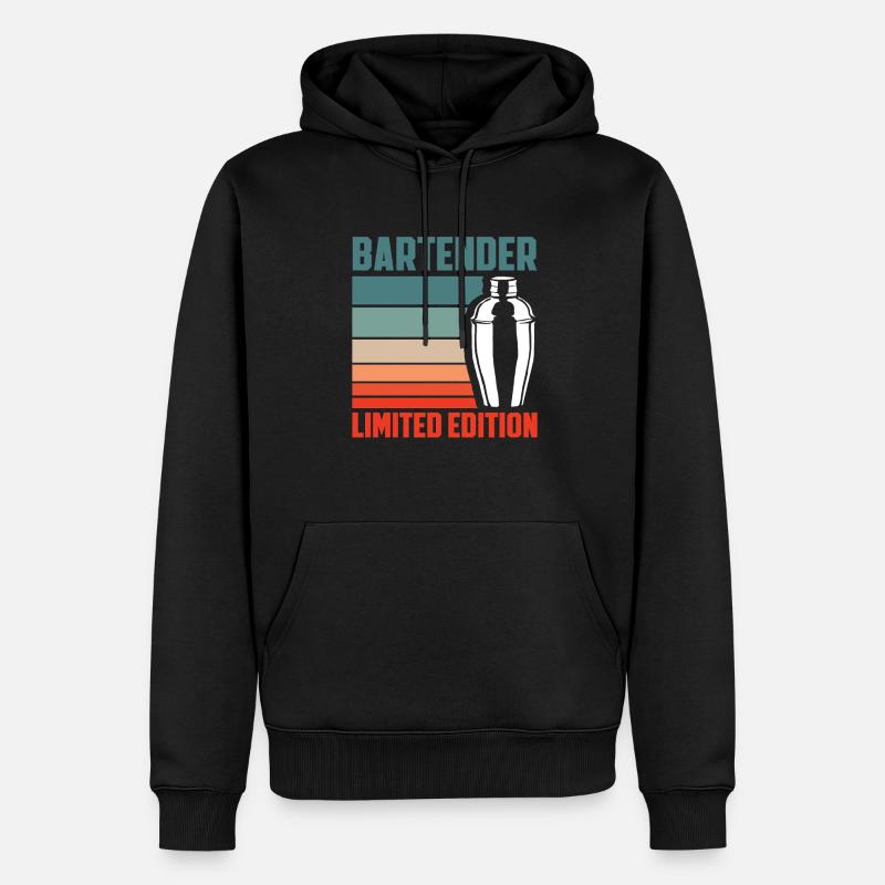 Bartender Limitierte Edition - Männer Premium Bio Hoodie - Schwarz