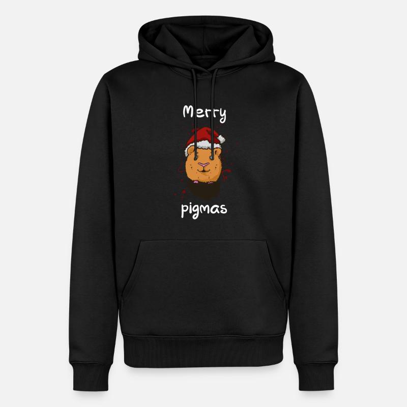 Merry pigmas cobaye citation - Sweat à capuche Premium bio Homme - noir