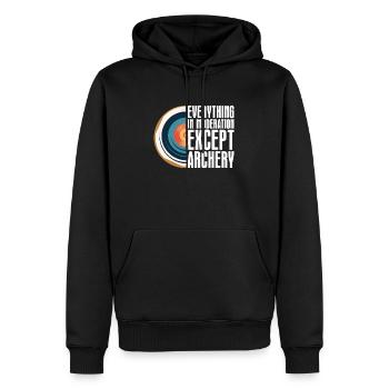 Bogenschütze Bogensport Pfeil Bogen Bogenschießen - Männer Premium Bio Hoodie - Schwarz - Vorne - Nico (187cm)