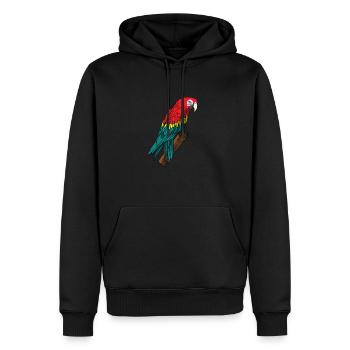 Perroquet - Sweat à capuche Premium bio Homme - noir - Devant - Nico (187cm)