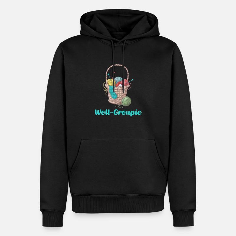 Stricken - Männer Premium Bio Hoodie - Schwarz