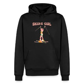 Ski Skifahren Skier - Männer Premium Bio Hoodie - Schwarz - Vorne - Nico (187cm)
