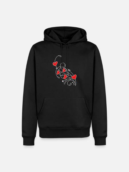 Valentine's Day Valentine's Day - Men’s Premium Organic Hoodie - black