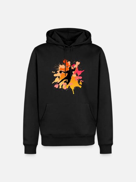 Handball - Sweat à capuche Premium bio Homme - noir