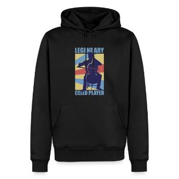 Cello Design for Men Tenue de violon pour violon - Sweat à capuche Premium bio Homme - noir - Devant - Nico (187cm)