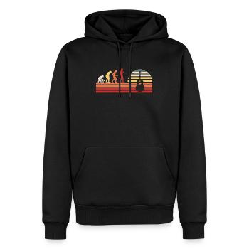 Western Guitare Guitariste Guitare Acoustique - Sweat à capuche Premium bio Homme - noir - Devant - Nico (187cm)