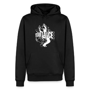 Danza Ballerina Danza - Felpa con cappuccio ecologica premium da uomo - nero - Fronte - Nico (187cm)