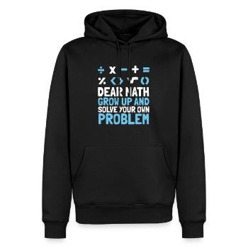 Professeur de mathématiques Mathématicien Professeur de mathématiques Mathématiques - Sweat à capuche Premium bio Homme - noir - Devant - Nico (187cm)