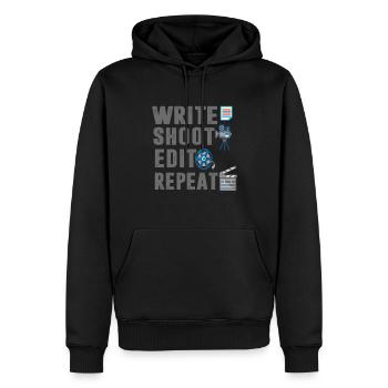 Films Réalisateur Acteur Actrice Film - Sweat à capuche Premium bio Homme - noir - Devant - Nico (187cm)