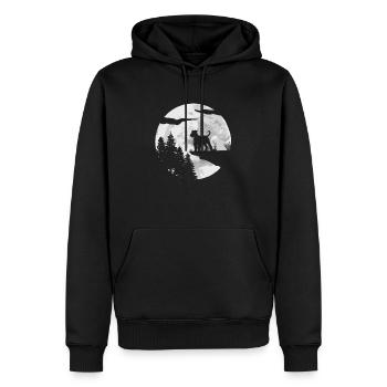 Airedale Terrier Chien - Sweat à capuche Premium bio Homme - noir - Devant - Nico (187cm)