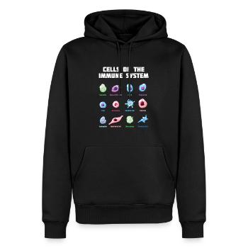 Biologiste scientifique en biologie - Sweat à capuche Premium bio Homme - noir - Devant - Nico (187cm)