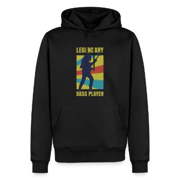 Guitariste Guitariste Guitariste Guitariste Guitariste Guitariste Guitare - Sweat à capuche Premium bio Homme - noir - Devant - Nico (187cm)