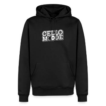 Cello Cellist Cellistin - Men’s Premium Organic Hoodie - black - Front - Nico (187cm)