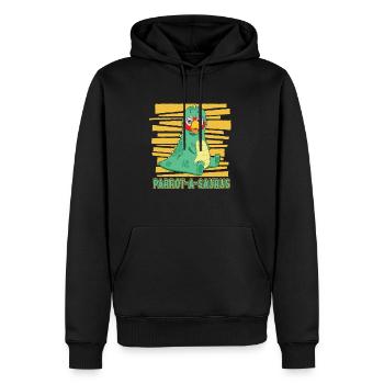 Perroquet - Sweat à capuche Premium bio Homme - noir - Devant - Nico (187cm)