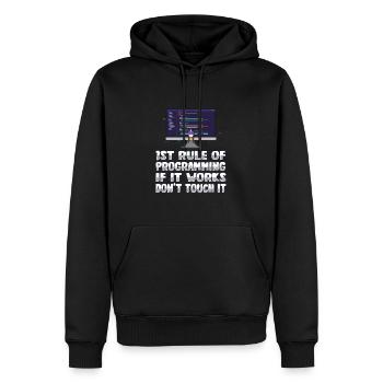 Programmer Coder Software Developer - Men’s Premium Organic Hoodie - black - Front - Nico (187cm)