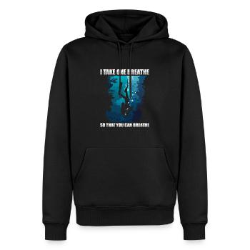 Scuba Tauchen Taucher Tauchsport - Männer Premium Bio Hoodie - Schwarz - Vorne - Nico (187cm)
