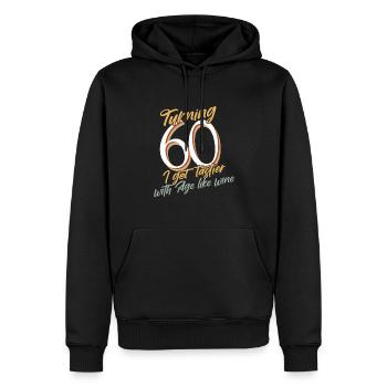 60. Geburtstag - Sechzigster 60 Jahre Alt - Männer Premium Bio Hoodie - Schwarz - Vorne - Nico (187cm)
