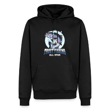 Pêcheur Pêcheur Pêcheurs Pêche - Sweat à capuche Premium bio Homme - noir - Devant - Nico (187cm)