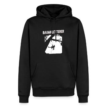 Tree Climbing Arborist Arborist Tree Climber - Men’s Premium Organic Hoodie - black - Front - Nico (187cm)