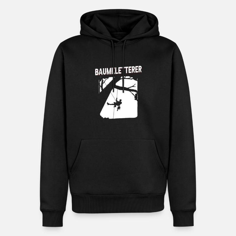 Baumklettern Baumpfleger Arborist Baumkletterer - Männer Premium Bio Hoodie - Schwarz