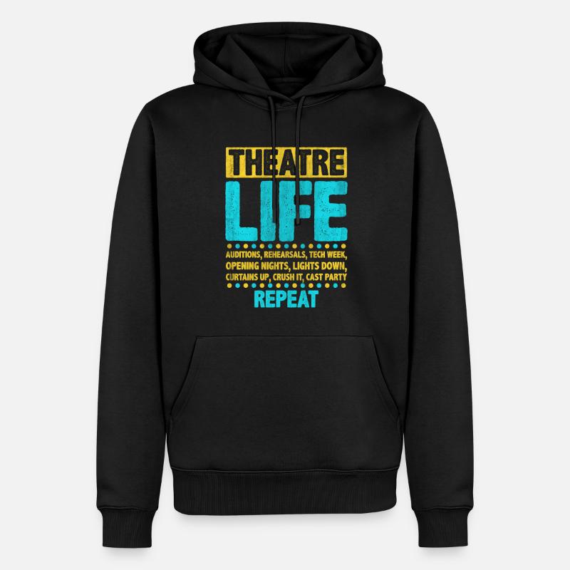 Drôle de vie théâtrale - Sweat à capuche Premium bio Homme - noir