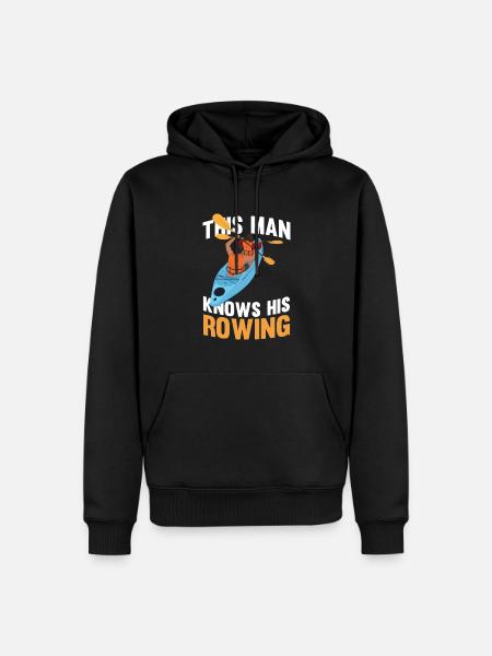 Rowing Rowing Rowing Boat Rowing - Men’s Premium Organic Hoodie - black