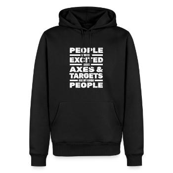Hache lancer de hache - Sweat à capuche Premium bio Homme - noir - Devant - Nico (187cm)