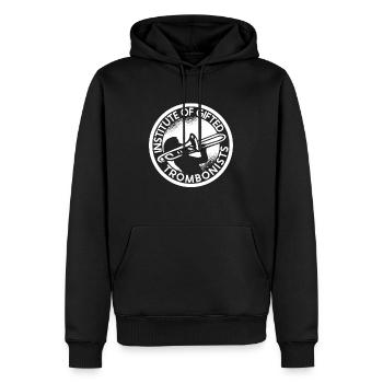 Trombone - Sweat à capuche Premium bio Homme - noir - Devant - Nico (187cm)