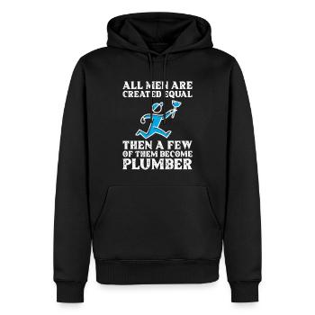 All Men Are Created Equal - Männer Premium Bio Hoodie - Schwarz - Vorne - Nico (187cm)