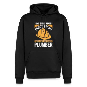 Some Superheroes Do Not Wear Cape - Männer Premium Bio Hoodie - Schwarz - Vorne - Nico (187cm)